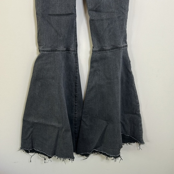 Free People Just Float On Flare Stretch Jean Black High Rise Cowgirl Sz 24 - Picture 3 of 13